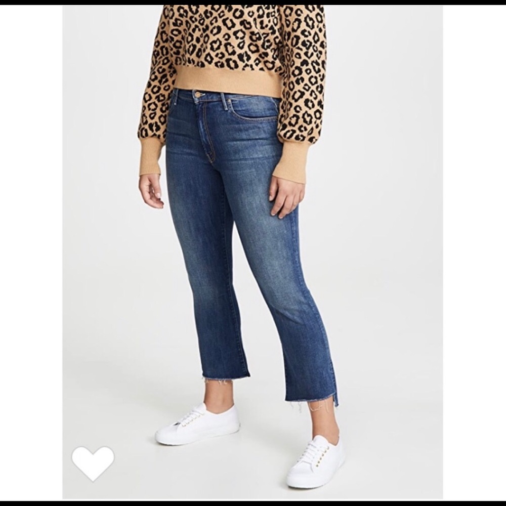 Mother insider crop step fray jeans